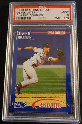 1998 DEREK JETER STARTING LINEUP CLASSIC DOUBLES PSA 9 YANKEES POP 3 (887) - Image 1 of 2