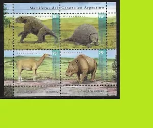 Argentina 2001 Prehistoric Animals - Cainozoic Mammals - Souvenir Sheet - MNH - Picture 1 of 1