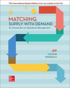 Matching Supply with Demand 4e 4th Terwiesch & Cachon INTERNATIONAL PB EDITION - Bild 1 von 1
