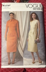 Vogue Pattern 12167 Misses' Dress with Collar & Sleeve Variations Size 18-26 - Picture 1 of 3