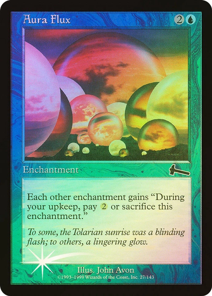 AURA FLUX  common FOIL  1999 URZA'S LEGACY MTG Unplayed  Near mint - Mint - Image 1 of 1