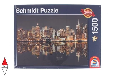 PUZZLE PAESAGGI SCHMIDT CITTA NEW YORK SKYLINE AT NIGHT 1500 PZ - Immagine 1 di 3