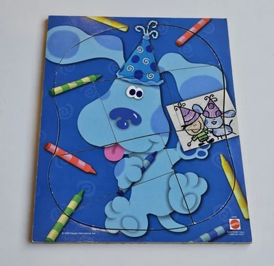 Vintage Mattel Blues Clues Wooden Kids Puzzle No 42366 - Image 1 of 4