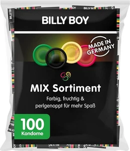 Billy Boy Kondome Mix-Sortiment Farbig Fruchtig Großpackung Verhütung 100 Stück - Bild 1 von 6