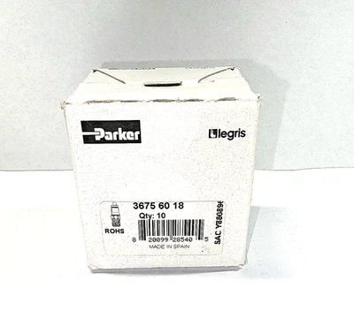 Pack of 10 Legris 3675 60 18 Fittings 3/8" TUBE X 3/8" NPTM Nickel plated brass - Image 1 of 2