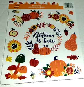 OTOÑO/ACCIÓN DE GRACIAS Ventana Adhesiva ~ EL OTOÑO ESTÁ AQUÍ - Imagen 1 de 1