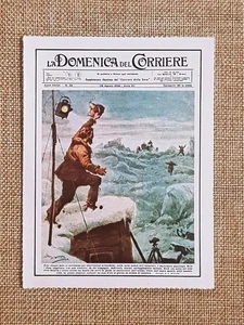 Figurina originale Domenica del Corriere 1934 Spedizione Antartide Richard Byrd - Imagen 1 de 1