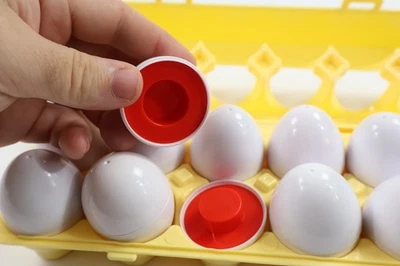 Juguete preescolar autismo necesidades especiales educativas Match & Count huevos desmontar Foto 1 de 4