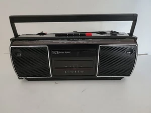 Emerson Model CTR911C Boombox AM/FM Stereo Radio Cassette Recorder  Vintage - Imagen 1 de 4