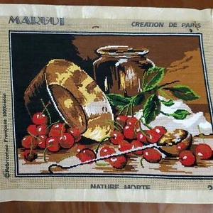 Wunderschöne Petit Point Nadelspitze 'Nature Morte' - Bild 1 von 6