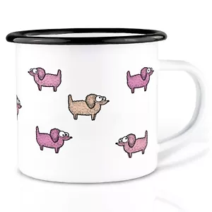 Ligarti Email Tasse Becher Emaille Pudel Rudel (Hund, Hunde, Pudel) 300ml - Bild 1 von 2