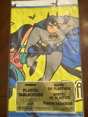 "Mantel de papel de cumpleaños 54"" X 84"" Batman & Robin Carnival Capers 1997 nuevo en paquete" Foto 1 de 4