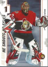 2002-03 Between the Pipes He Shoots He Saves Points #6 Patrick Lalime 1 pt. 
