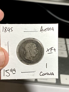 1895 Austria 1 Corona - Picture 1 of 2