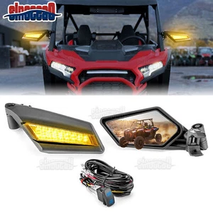 Side Mirrors W/LED Turn Lights+Plug & Play Wire For Polaris RZR RS1/PRO XP/PRO R - Foto 1 di 14