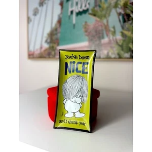 Vintage 1960s Houze Art You've Been Nice Graphic Glass Gift Rectangle Tray - Picture 1 of 4