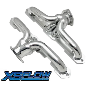 SB Chevy Headers Super Short 58-up SBC V8 Exhaust Silver Ceramic Hot Coated - Picture 1 of 4