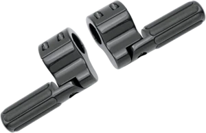 Lindby BL820 Black Anodized Clamp-On Ribbed Footpegs - Picture 1 of 1