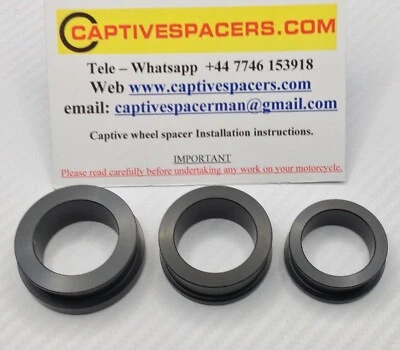 Колесные распорки Suzuki GSXR 1000 2009–2016 гг. в плену. Анодированный черный - Изображение 1 из 3