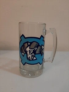 University of North Carolina Tar Heels Glass Beer Stein 7" Tall Vintage UNC Mug - Picture 1 of 2