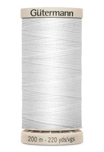 Gutermann Waxed 100% cott Hand Quilting Thread red white beige OR off-white 200m - Picture 1 of 5