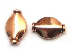 16 PCS 17X8X3MM OVAL SPACER BEAD GENUINE COPPER 516 UFL-646 - Picture 1 of 3