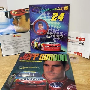 Jeff Gordon 24 Fan Club Lot Pin NASCAR Calendar Folder Sm Poster Money Collect - Picture 1 of 9
