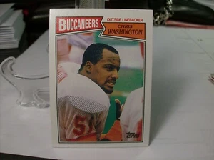1987 Topps Football #393 - Chris Washington RC, UER Tampa Bay Buccaneers 87-056 - Picture 1 of 2