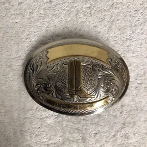 Vintage Montana Silversmiths German Silver Western Cowboy Boot Belt Buckle - Picture 1 of 5