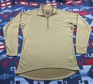Beyond Clothing 1/4Zip Pullover Shirt Coyote Brown Tactical Combat Thermal Wool - Picture 1 of 10
