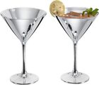 Silver Martini Glasses, Drinking Glass For A Cocktail Party, Wedding, Set Of 2