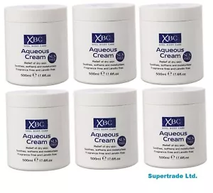 XBC Aqueous Cream Relief Dry Skin Body Cream Moisturizer SLS Free 500ml X 6 - Picture 1 of 3