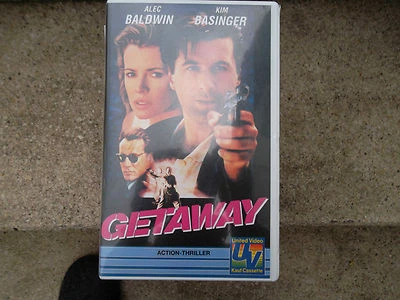 Getaway, Alec Baldwin, Kim Basinger, Action-Thriller, gut erh. VHS-Kassette  - Bild 1 von 2