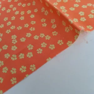 Sakura Coral Peace #B 14x60 LONG Vintage Nagajuban Silk Kimono Fabric Panel NJ24 - Picture 1 of 6