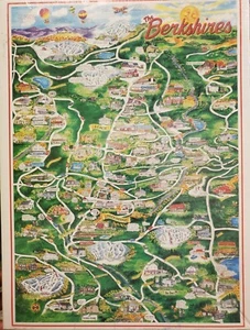Very Rare 1990 The Berkshires White Mountain Graphics Map Puzzle *complete* - Picture 1 of 7