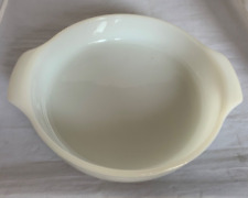 Anchor Hocking-Fire King-Casserole Dish White Milkglass 9 inch