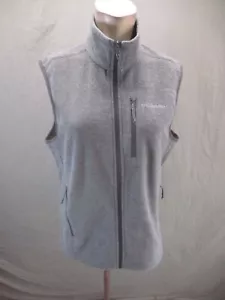Columbia Talla S Para Hombres Gris Cremallera Completa Cuello Soporte Cremallera Bolsillo Vellón Forrado Chaleco 882 - Imagen 1 de 10