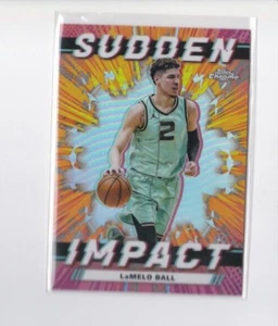 LAMELO BALL 2023-24 TOPPS CHROME SUDDEN IMPACT REFRACTOR INSERT CARD-SHIPS FREE - Picture 1 of 24