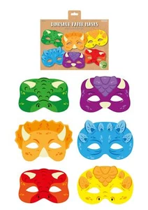 Dinosaur Party Masks (pack of 12) - Picture 1 of 1