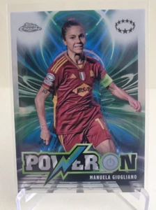 2023-24 TOPPS CROMADO MUJER UEFA MANUELA GIUGLIANO ENCENDIDO PO-9 ROMA - Imagen 1 de 2