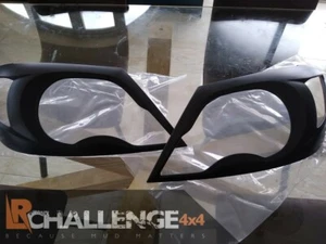 Front Headlight protectors to fit Hilux 2006-2011 Guards Covers Black mk6 - Picture 1 of 5