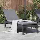 Sun Lounger With Cushion Daybed Chaise Lounge Garden Anthracite Pp Vidaxl