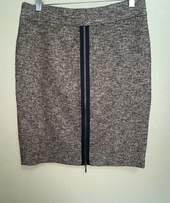 Classiques Entier Skirt Size 6 Brown Black Wool Blend Pencil Career Professional Foto 1 de 4