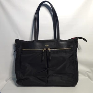 KNOMO London Black and Red Grosvenor Place Expandable 15”Laptop Tote Bag - Picture 1 of 8