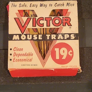 Victor Mouse traps Vintage 1955 Box of two - Picture 1 of 6