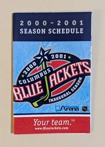 2000-01 Columbus Blue Jackets Hockey Pocket Schedule NHL Inaugural Season 🥅🏒 - Picture 1 of 2