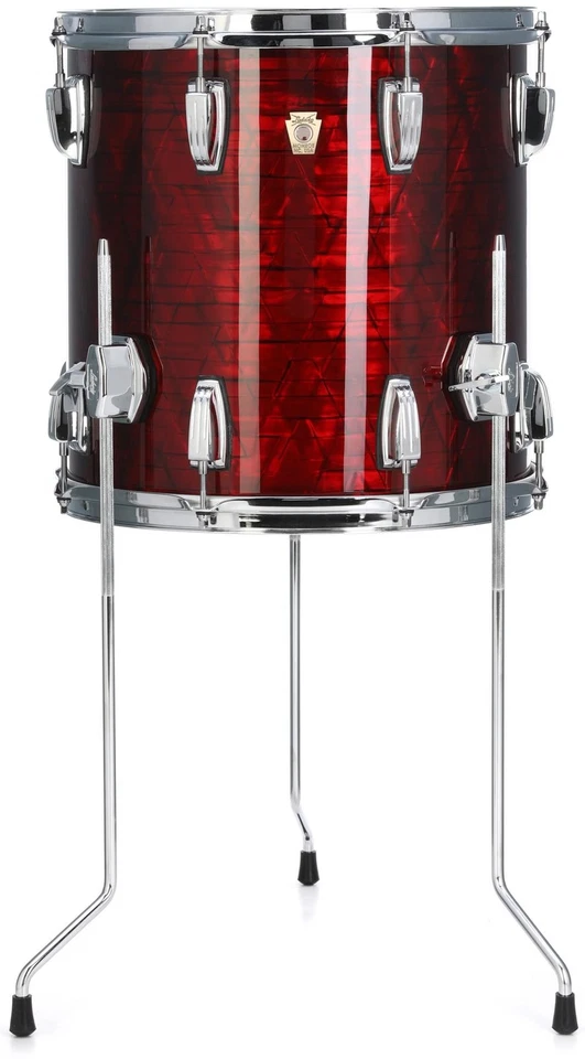 Ludwig Classic Maple Floor Tom - 14 pulgadas x 14 pulgadas, Jumbo Red Pearl, Foto 1 de 1