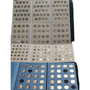 large US coin collection in books 260 coins presidential nickels dimes quarters - Picture 1 of 23
