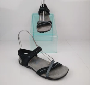 Merrell Terran Cross II Sport Sandals Women's Size 8 Black Gray Leather J55306 - Picture 1 of 9