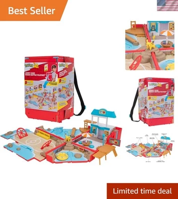 Juego de batalla de playa portátil interactivo con Pikachu de 2 pulgadas - Listo para viajar Foto 1 de 4